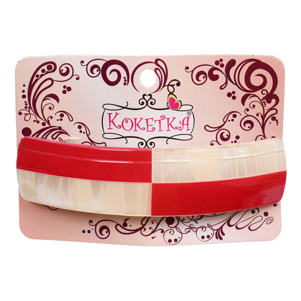 картинка Заколка-автомат для волос 656-215 Эклер, Тайра, форма прямоугольная, 10,5*3см, в ассортименте 