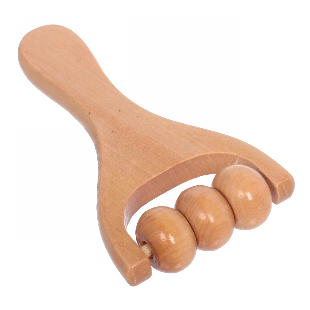 картинка Массажер 213-057 роликовый деревянный, Каток- Расслабление, в ассортименте 
