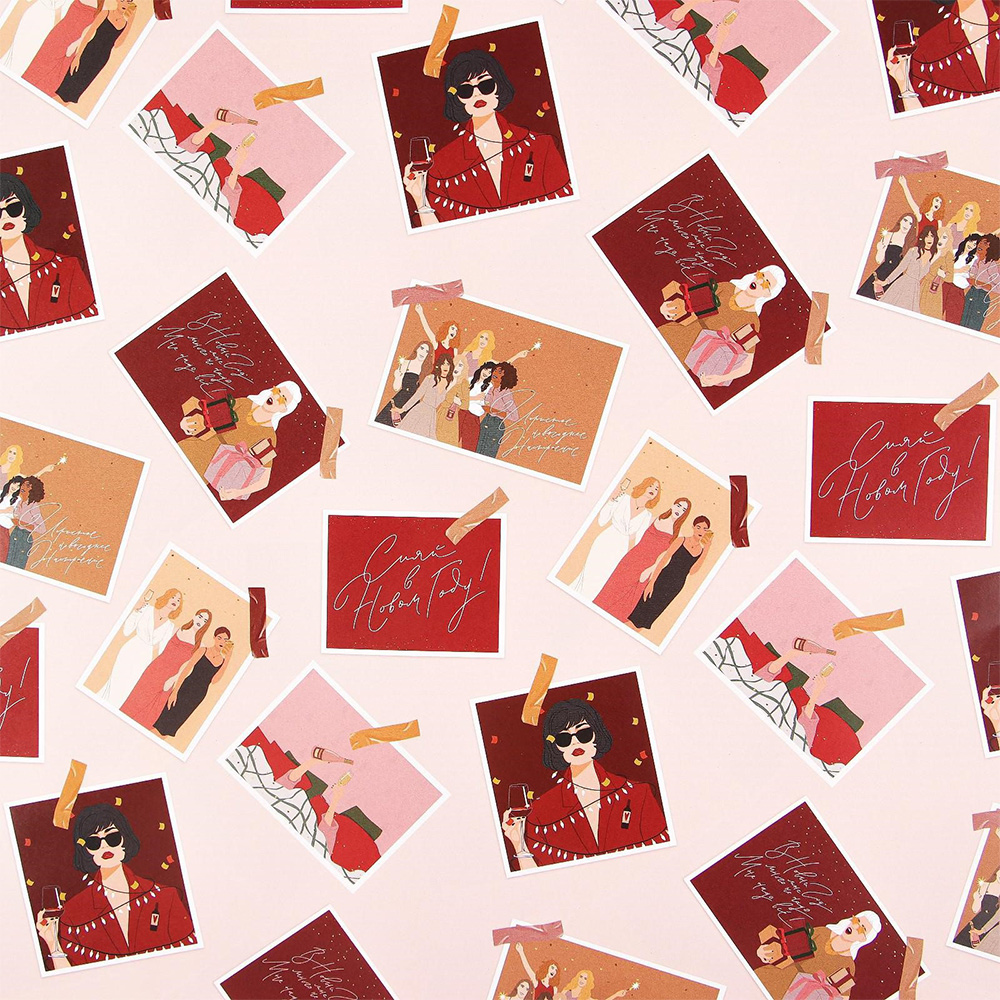 Бумага упаковочная 7066027 Сияй в Новом году, глянцевая, 75 г/м 70*100 см, красный