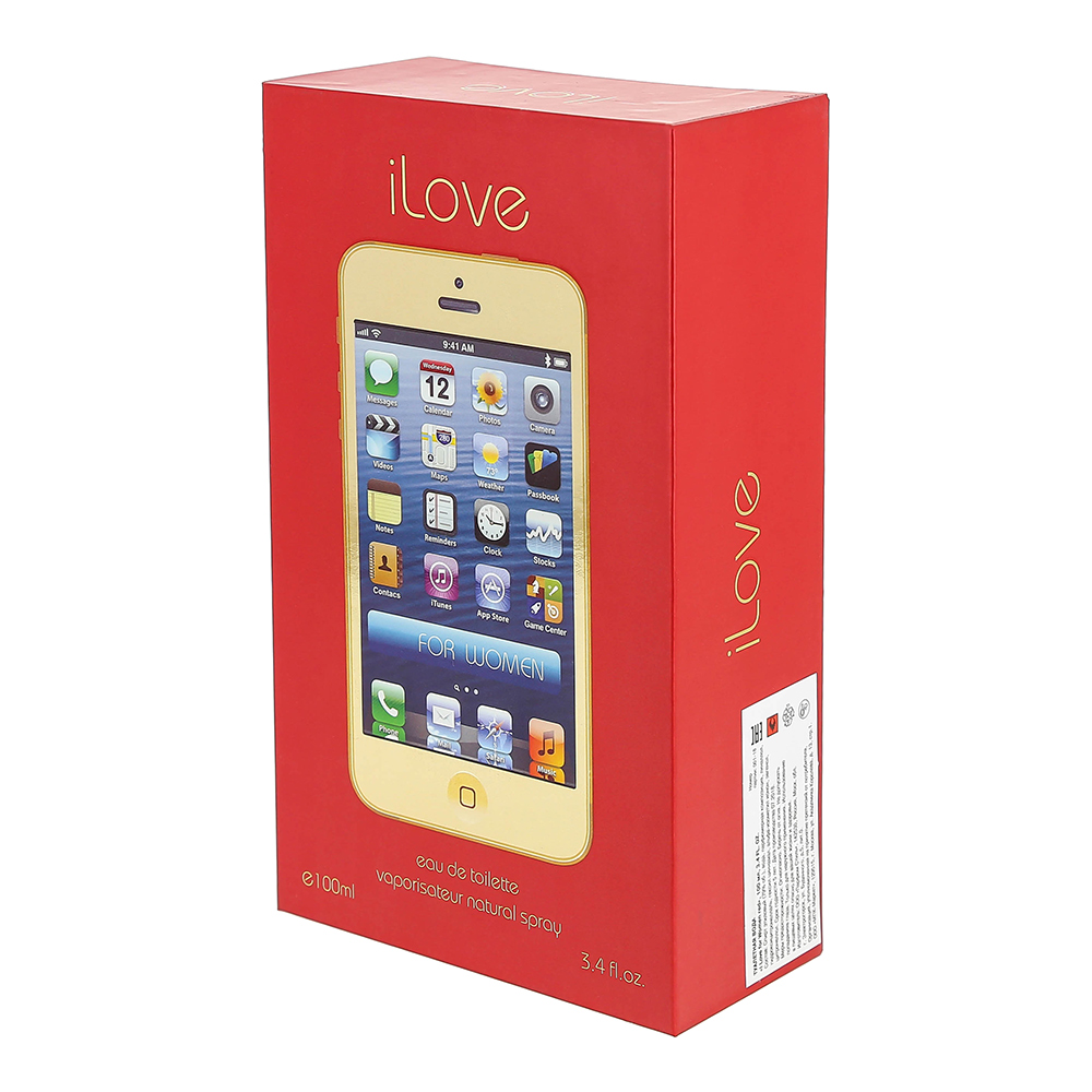 Туалетная вода Iphone I Love For woman Red цветочный аромат, женская, 100 мл