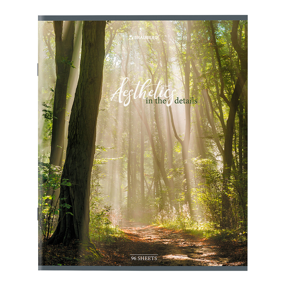 Тетрадь Brauberg 404427 клетка, обложка картон, Nature, 5 дизайнов, 96 листов