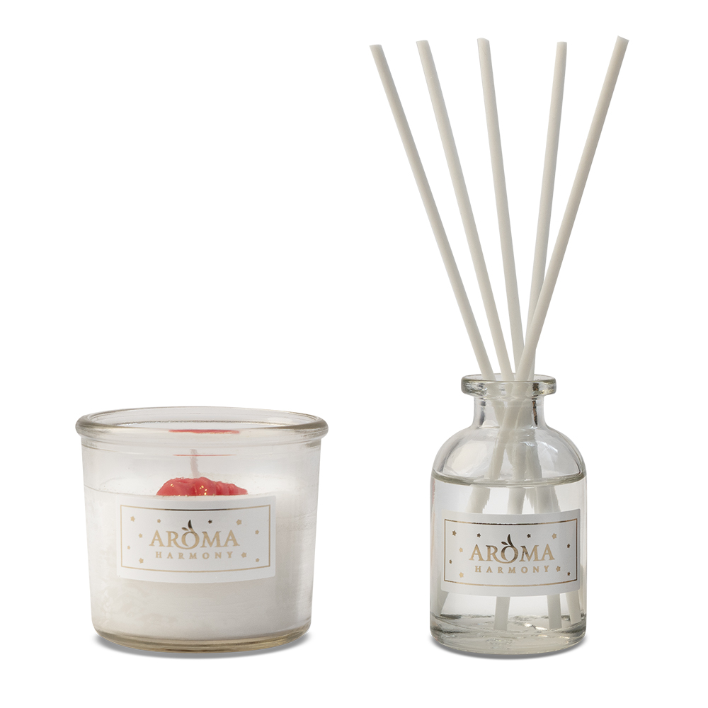 картинка Набор подарочный Aroma Harmony Каштановый пудинг (диффузор 30 мл +свеча) 