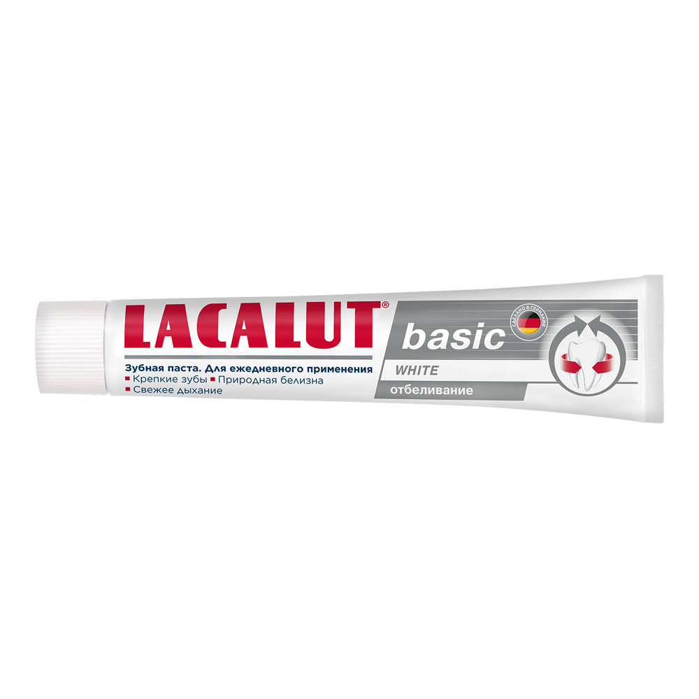 картинка Зубная паста Lacalut Basic White отбеливающая, 75 мл 