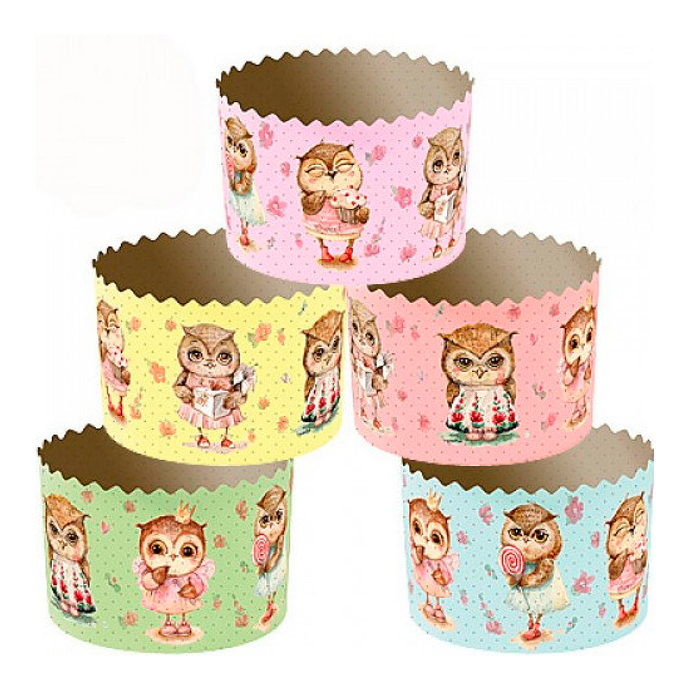 Форма для выпечки бумажная Совушки 110*85 мм