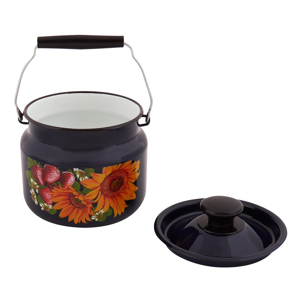 Бидон 40615-103/6 с рисунком, эмалированный, 2 л