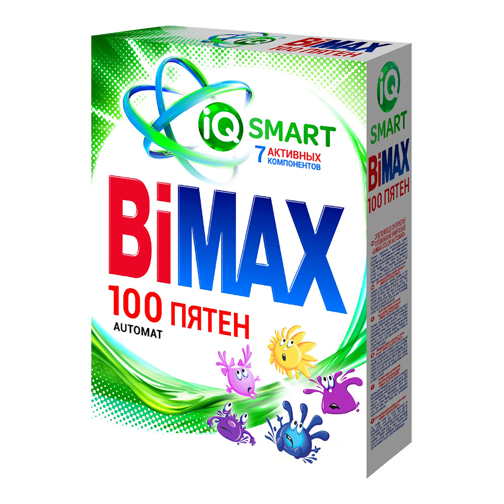 картинка Стиральный порошок Bimax 100 пятен, для ручной стирки, 400 г 