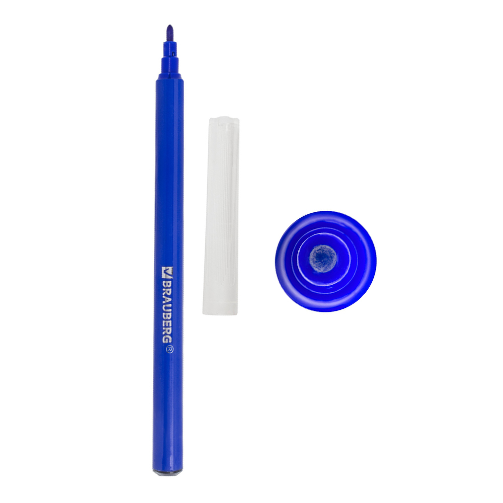 Фломастеры Brauberg 151939 Premium, Ультрасмываемые, классические, в коробке, 18 цветов