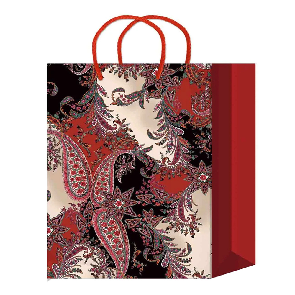 Пакет подарочный MS-616/617/618/619/620 Полосы, Ромбы 14*20*6,5 см, в ассортименте