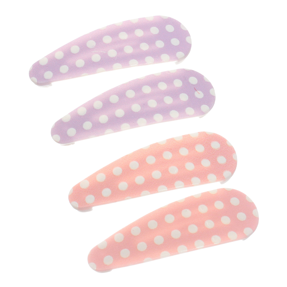 картинка Зажим для волос 789-429 Collection School, горошек 5,2*1,7см, 4 шт 