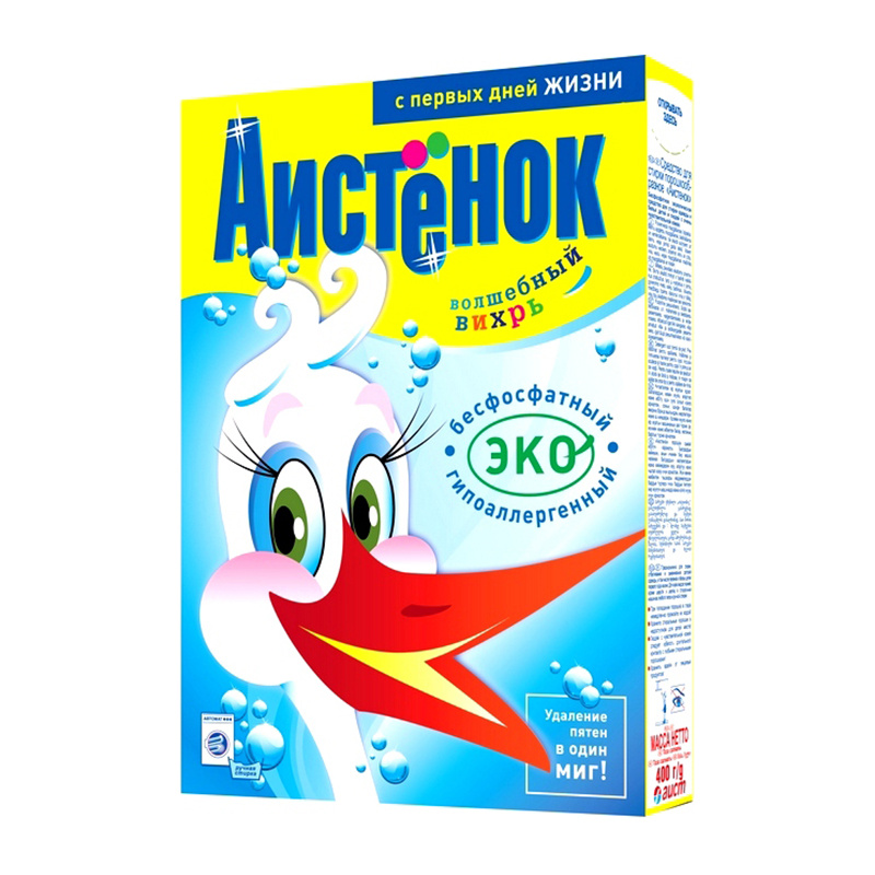 картинка Стиральный порошок Аистенок для детского белья, 400 г 