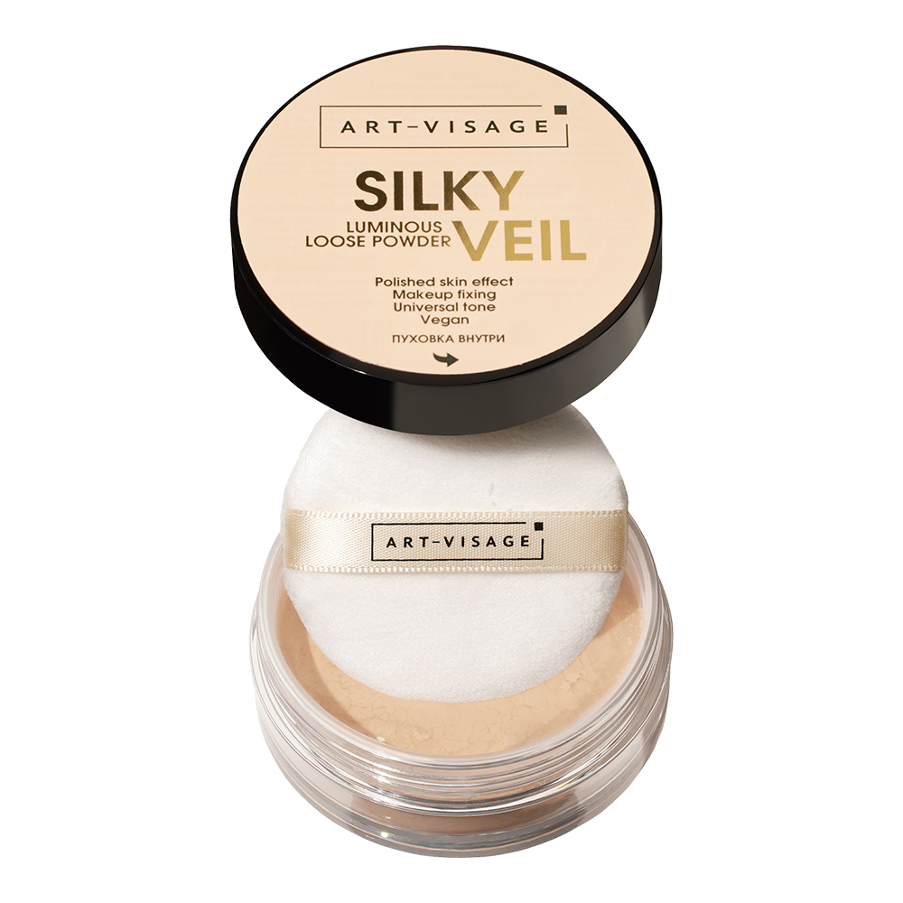 картинка Пудра рассыпчатая Art-Visage Silky Veil, Сияющая, тон 303, 10 г 