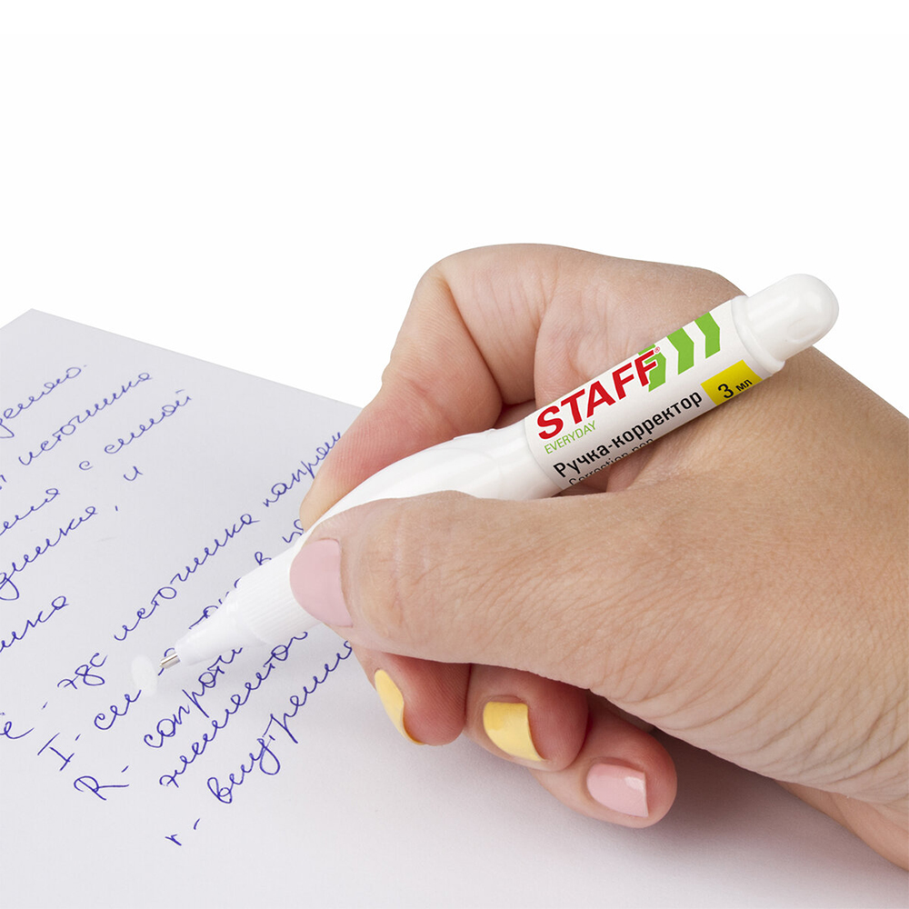 Штрих-ручка Staff 227570 EVERYDAY металлический наконечник, 3 мл