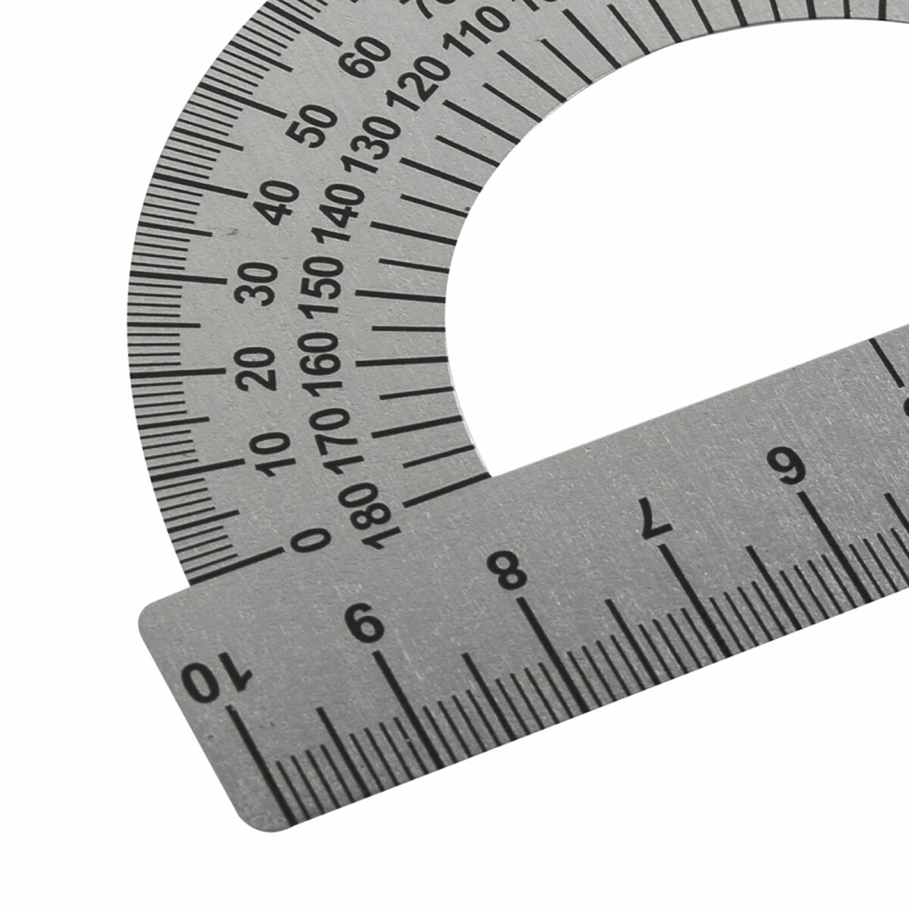 Транспортир Пифагор 210637 металлический, 10см