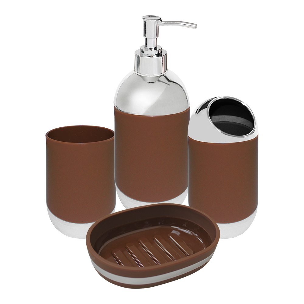 картинка Дозатор для мыла NVT-173 Коричневый, пластик, 260 мл 