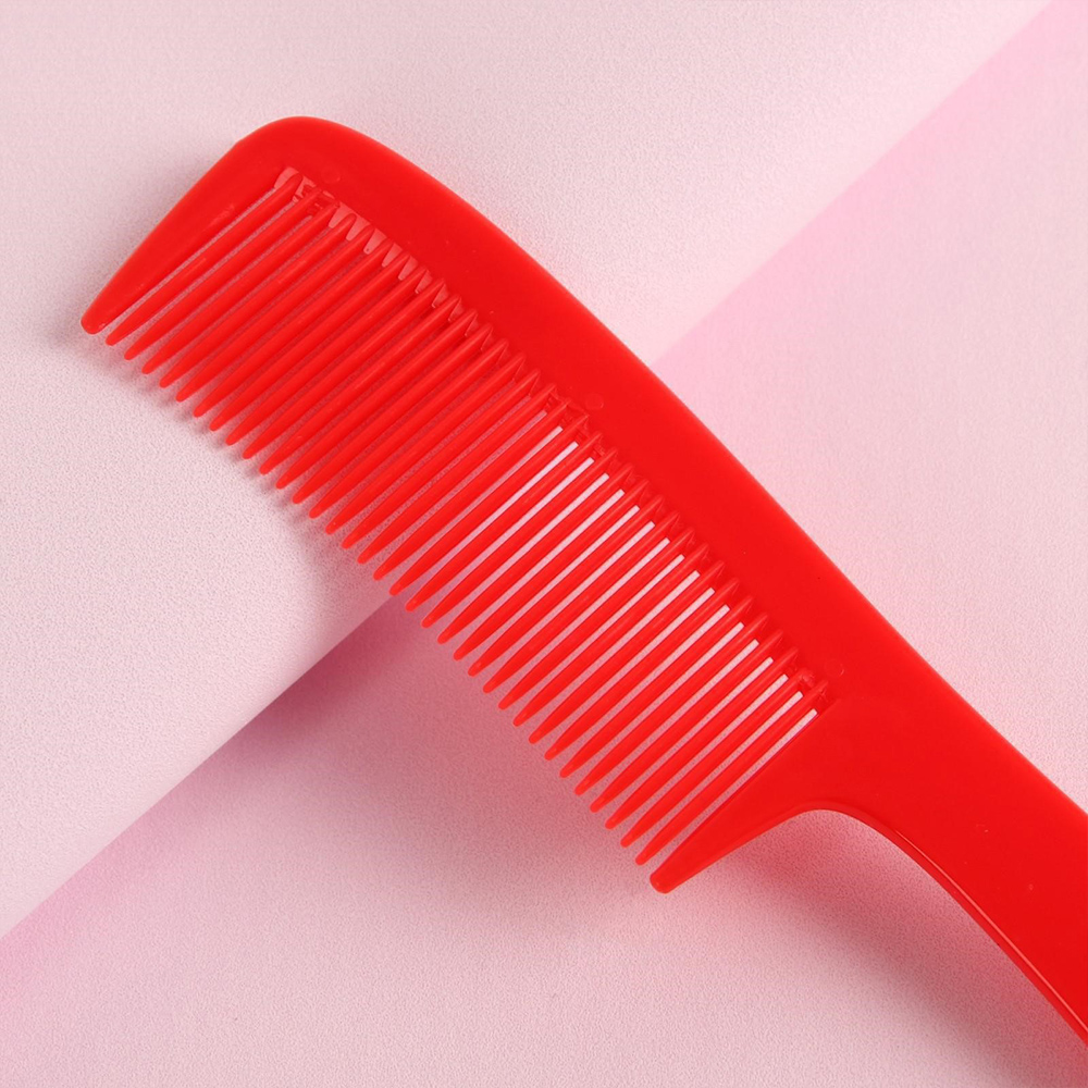 картинка Расческа 799780 гребень, с ручкой, 18*4 см, пластик, в ассортименте 