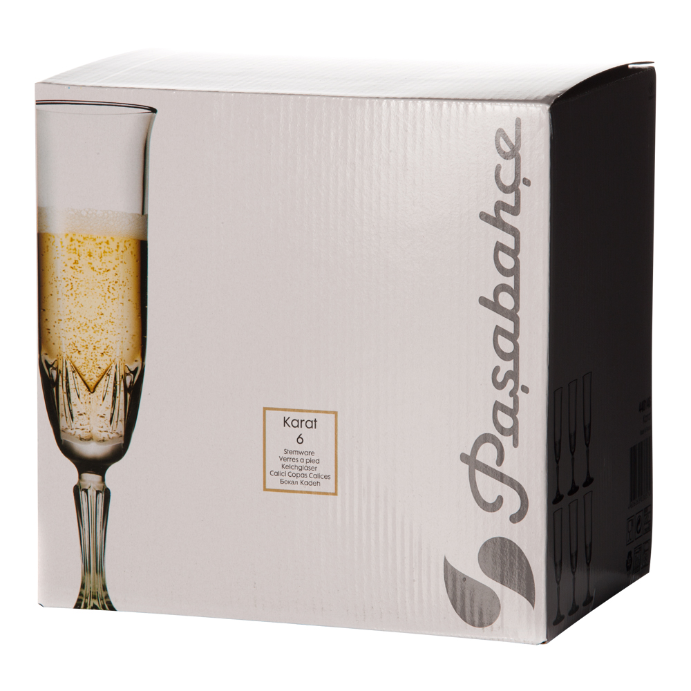 Набор фужеров Pasabahce 440146B для шампанского Karat, стекло, 163 мл, 6 шт