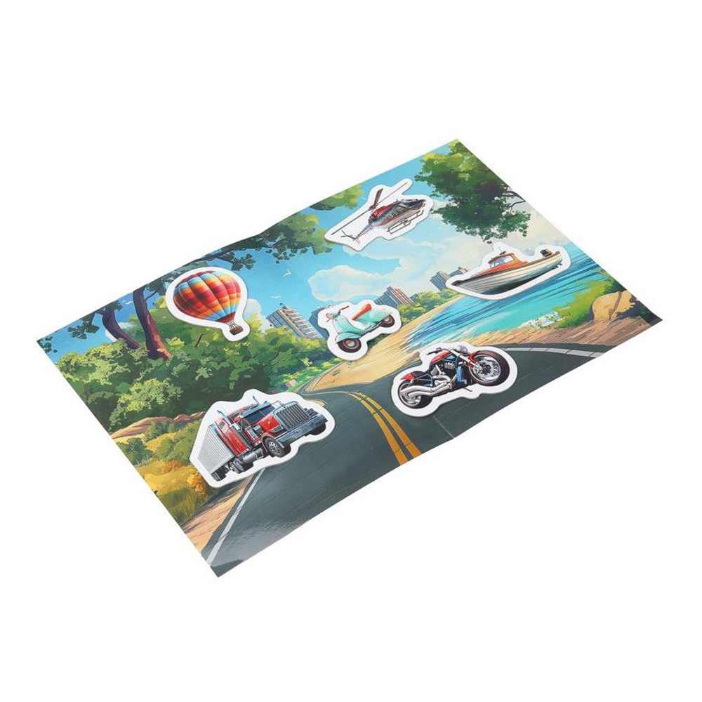 картинка Игра Умные игры Многоразовые липучки 5274 Городской транспорт, в пакете 200*300*5 мм 