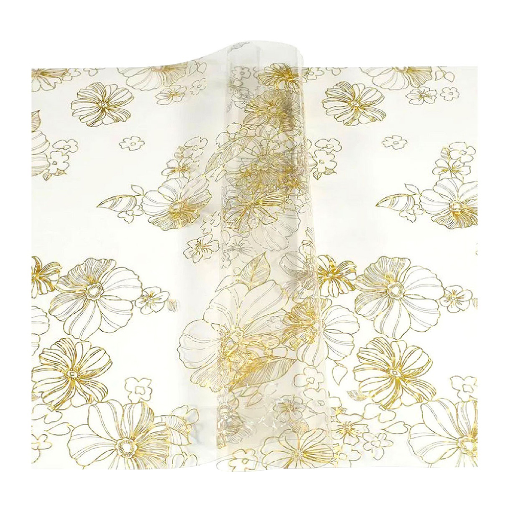 картинка Клеенка термо 511653 Crystal 4105-2, прозрачная с рисунком 0,6м*20м 0,6 мм 