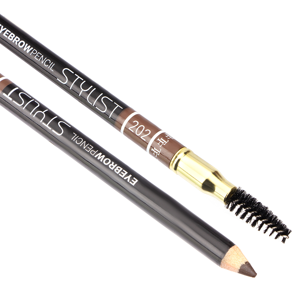 картинка Карандаш для бровей Triumf Eyebrow Pencil Stylist с щеточкой, русый, тон 202 