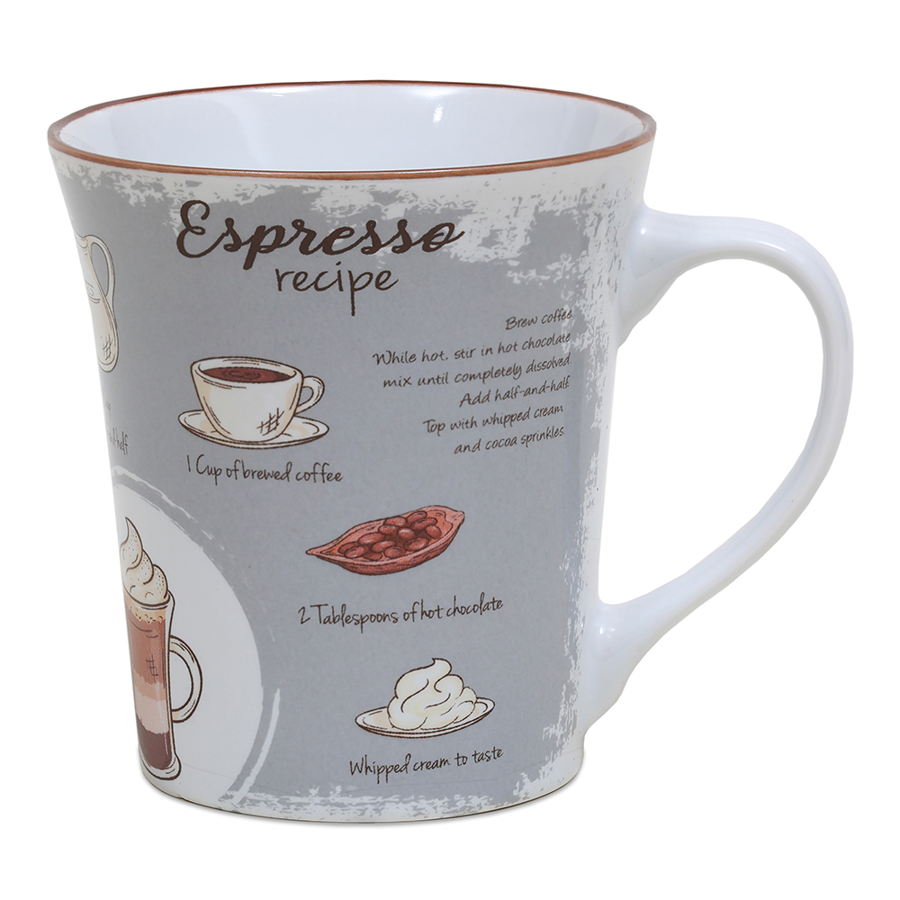 Кружка керамическая R02/2786J Кофе мира, 340 мл