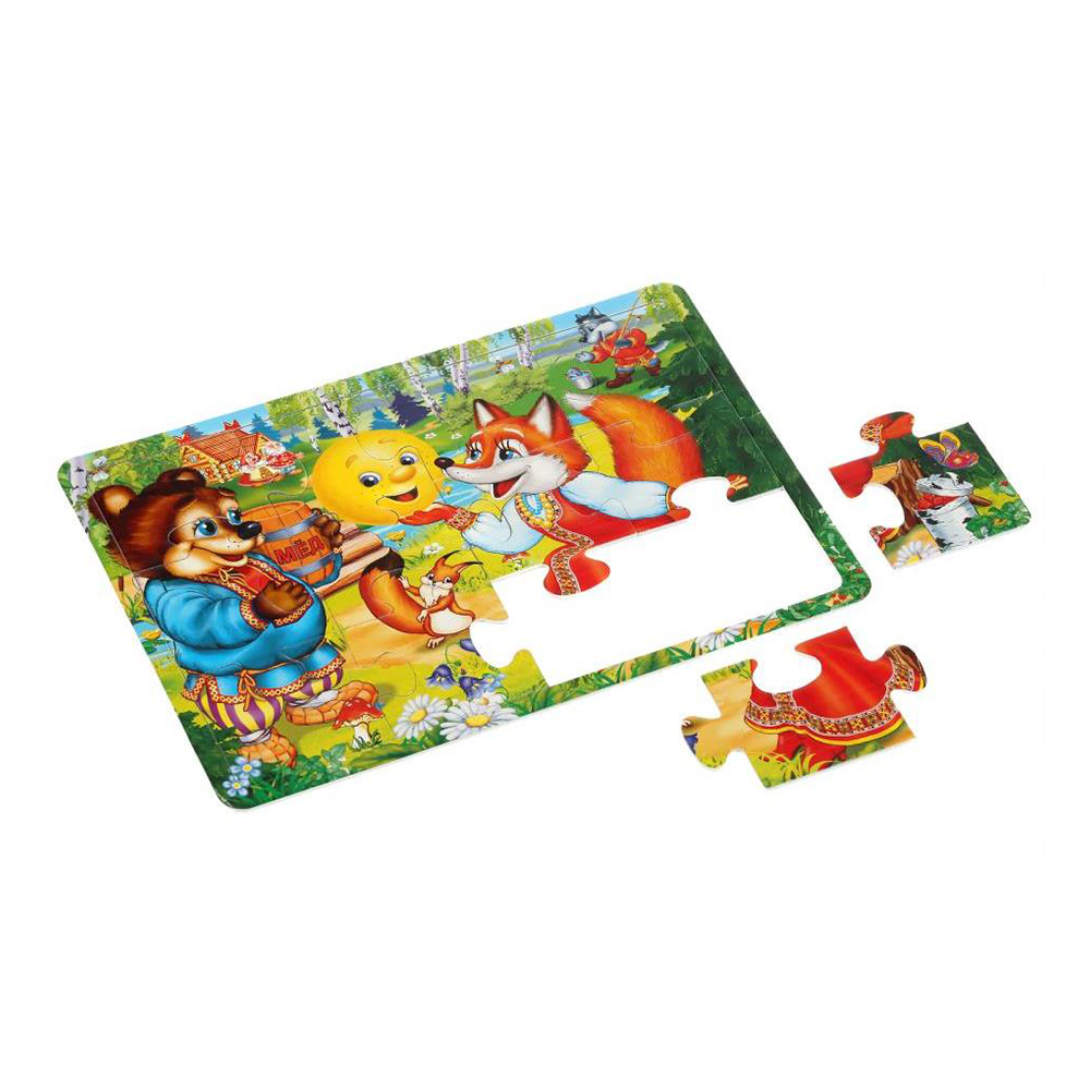 картинка Пазл 4217 Колобок, макси мягкий, 12 элементов 