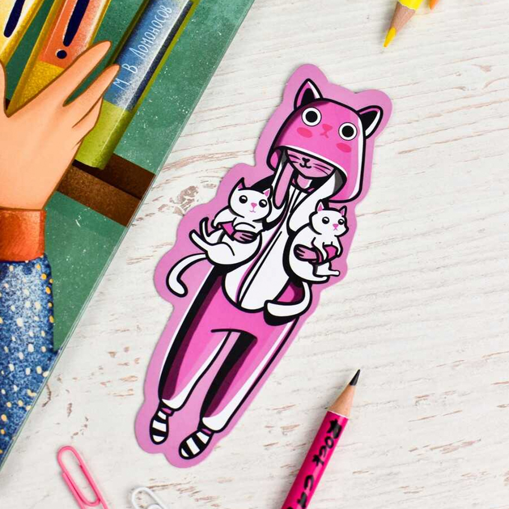 Закладка для книг Феникс 61190 фигурная вырубка, Кигуруми 57*140 мм