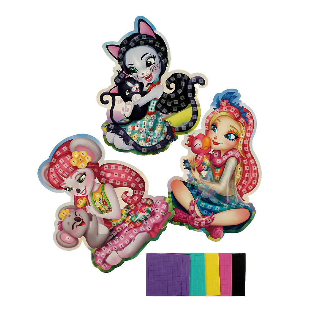 картинка Аппликация MultiArt Энчантималс 349217 мягкая мозаика 