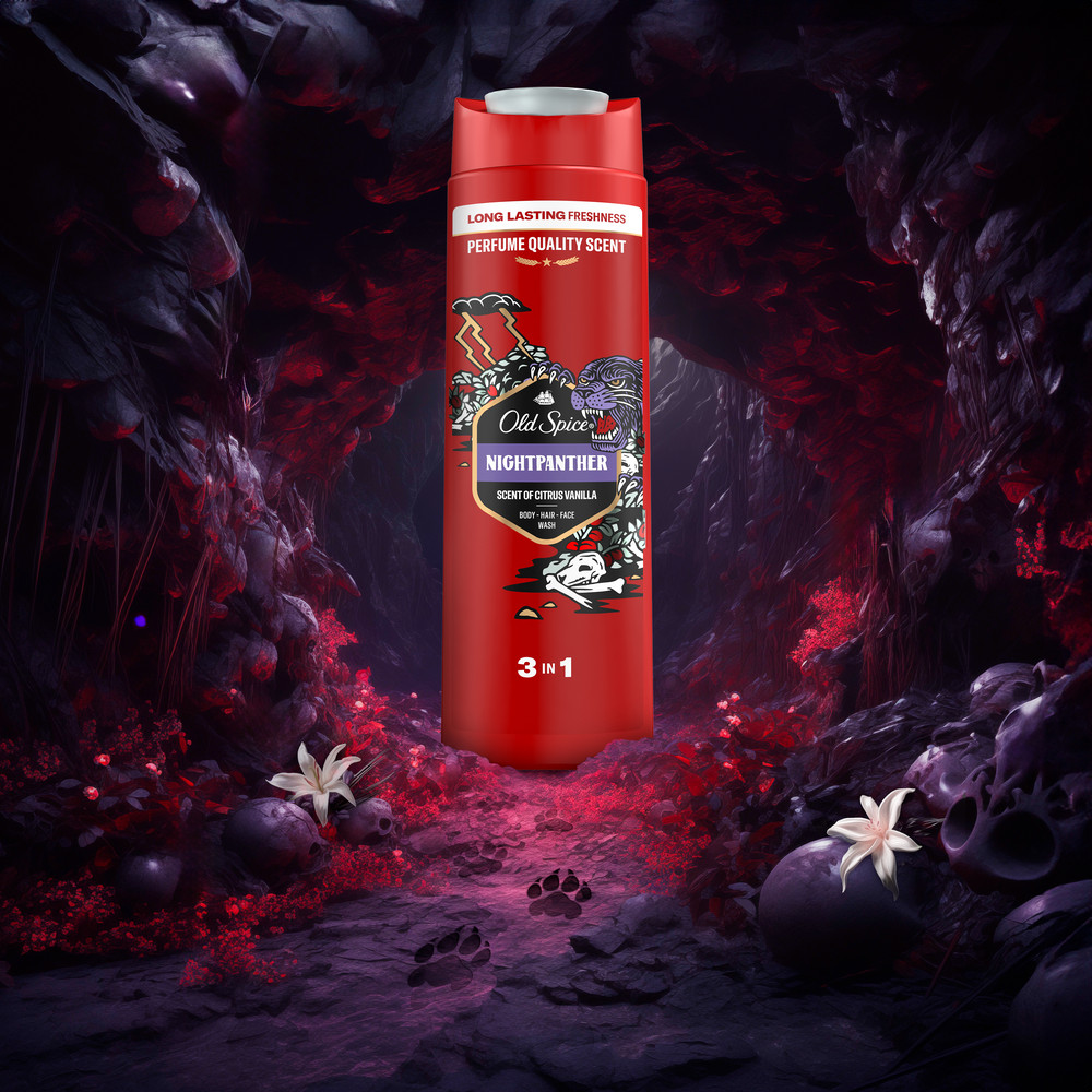 картинка Гель для душа Old Spice Nightpanther 2 в 1, мужской, 400 мл 