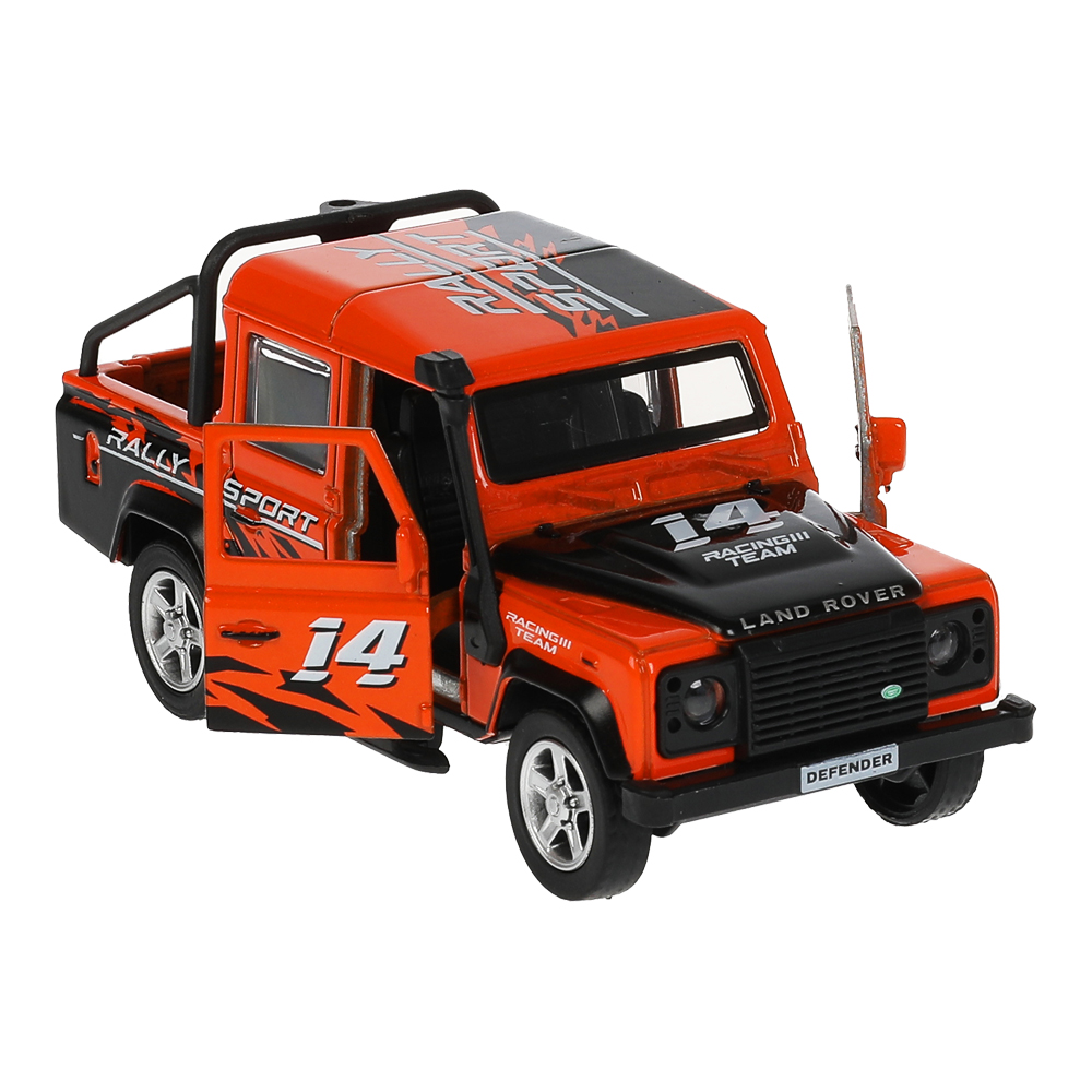 картинка Машина DEFPICKUP-12EXP-OG Технопарк инерционная, Land Rover Defender 110 Pickup, 12 см, металл, в ассортименте 