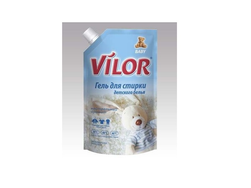 картинка Гель для стирки Vilor blak1000мл  для детского белья 