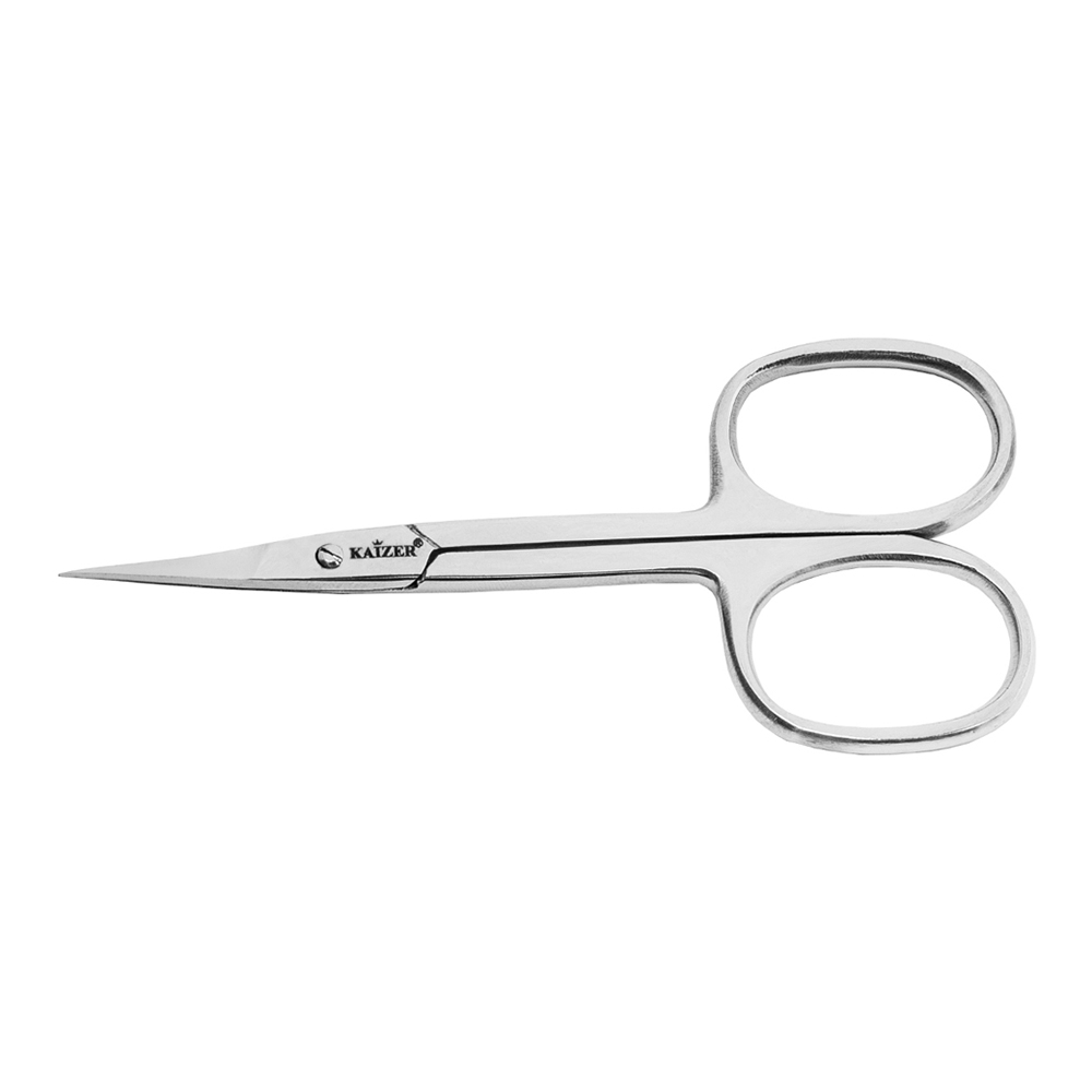 картинка Ножницы маникюрные Кайзер прямые для кутикулы, лезвия 18 мм, цвет серебро 