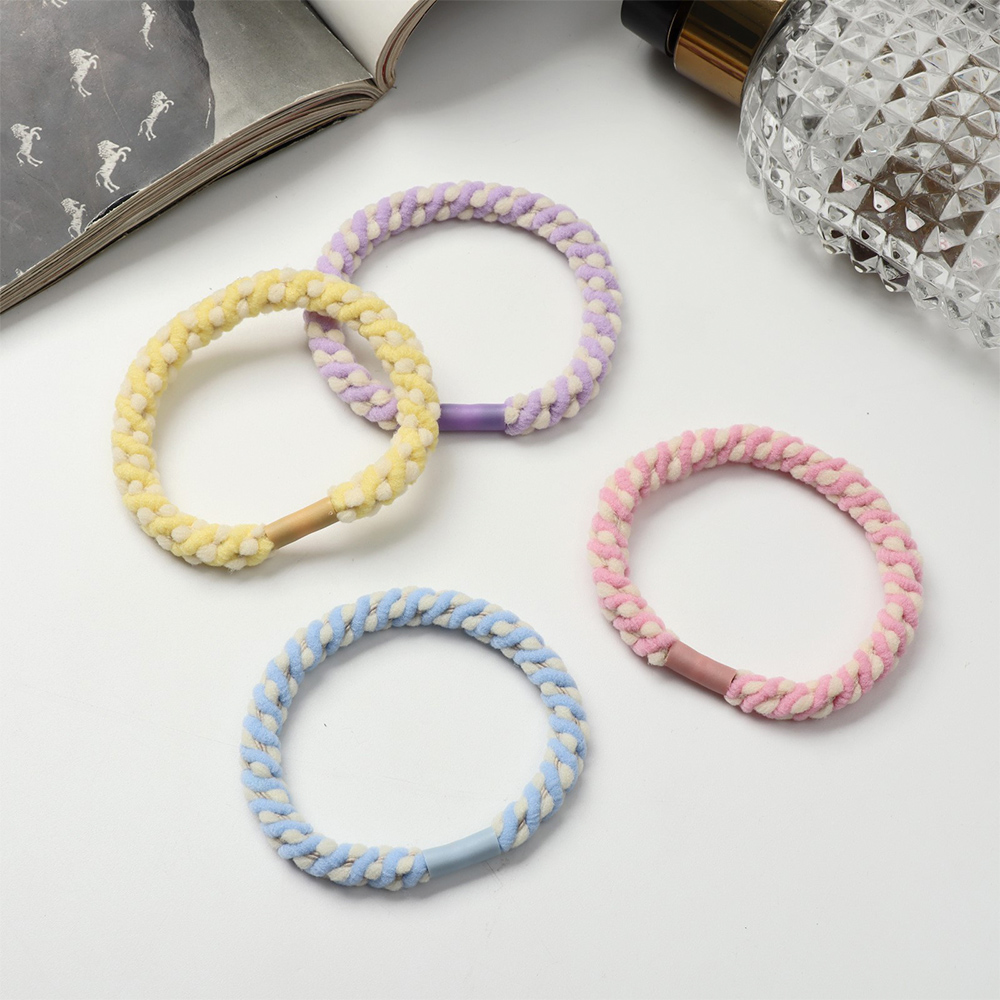 картинка Резинка для волос 10067622 Махрушка спорт, плетение диагональ 5 см, в ассортименте, 1 шт 