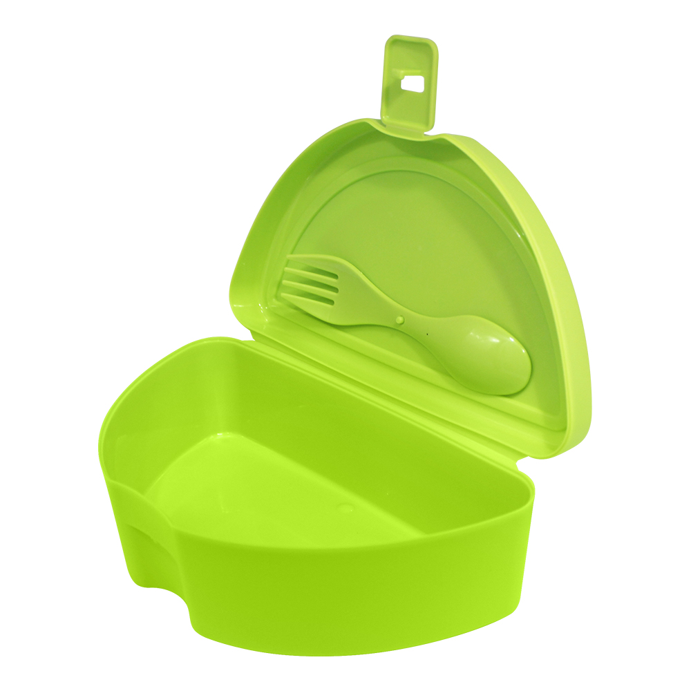 картинка Контейнер пластиковый G-498-W Ланч бокс с ложкой и вилкой, сополимер полипропилена, Арбуз 