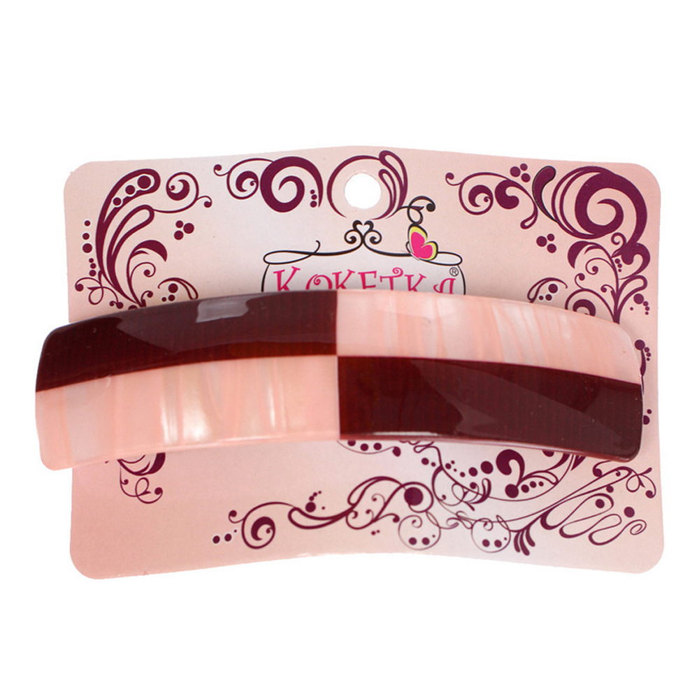 картинка Заколка-автомат для волос 656-215 Эклер, Тайра, форма прямоугольная, 10,5*3см, в ассортименте 