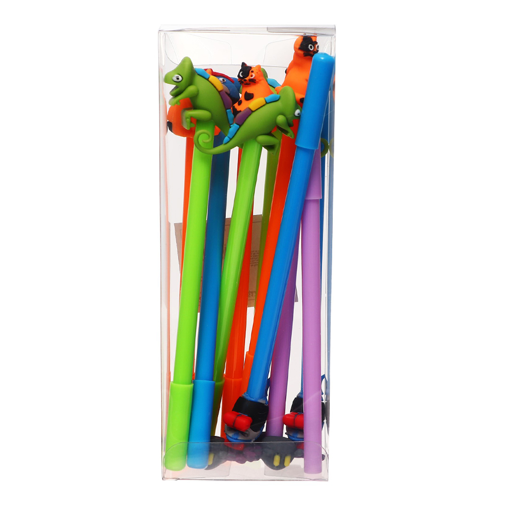 Ручка гелевая Calligrata 10202514 прикол Животные насекомые рыбы, стержень синий, пластик, в ассортименте