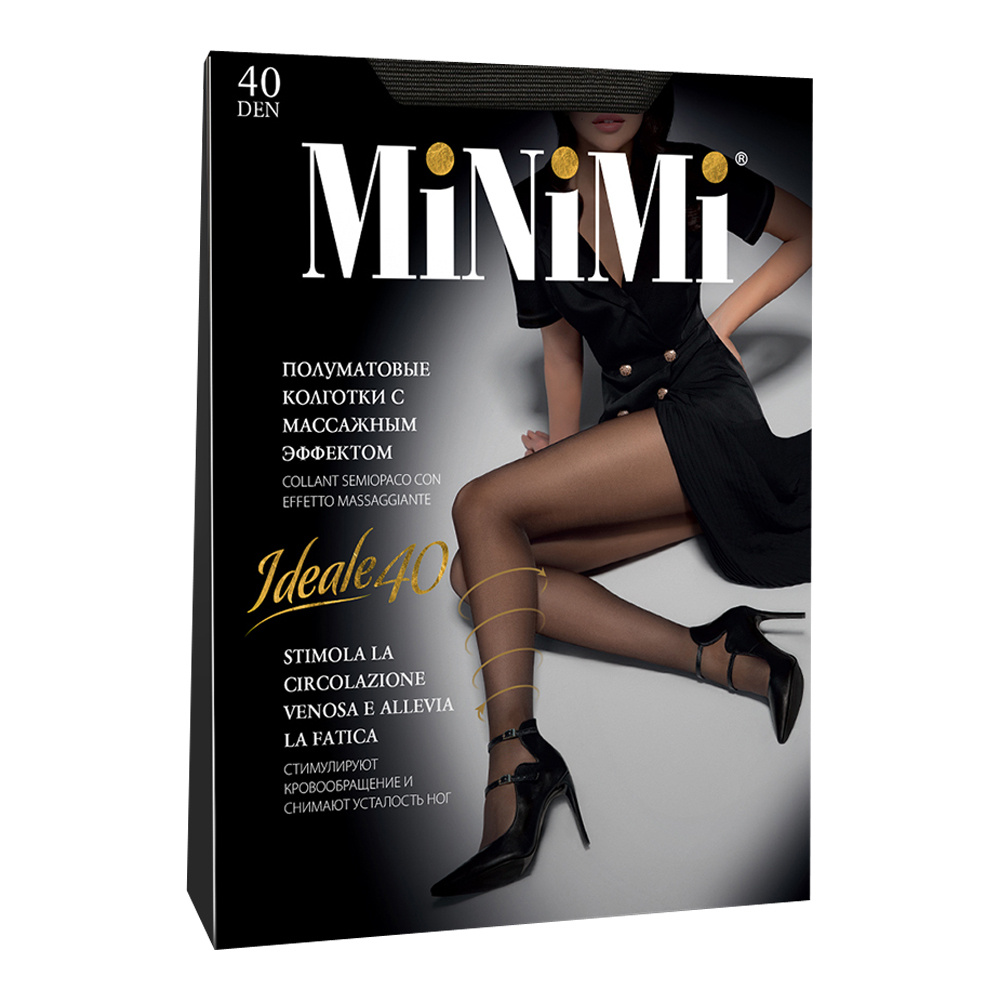 Колготки Minimi Mini IDEALE 40 den, утяжка по ноге, размер 5, Fumo