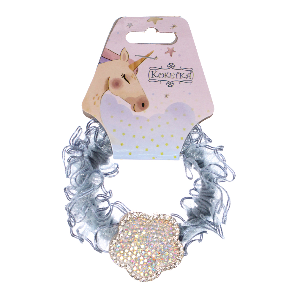 картинка Резинка для волос 428-829 Ежевика, цветочек d-5см, в ассортименте 