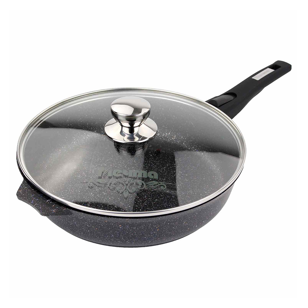 Сковорода 1017578 Мечта Гранит Star антипригарное покрытие, крышка стекло, 26 см, темно-серый
