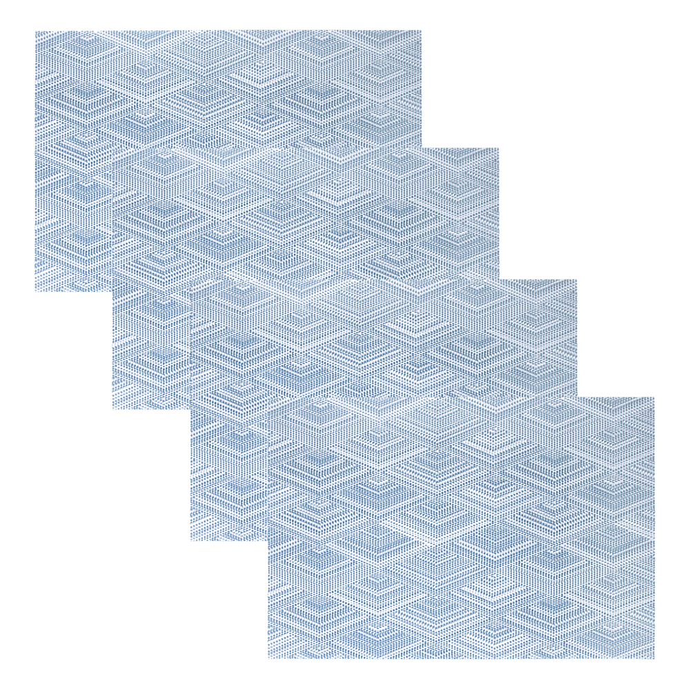 Термосалфетка кухонная 52TSY-4/2 Ромб 30*45 см, ПВХ, голубой, 4 шт