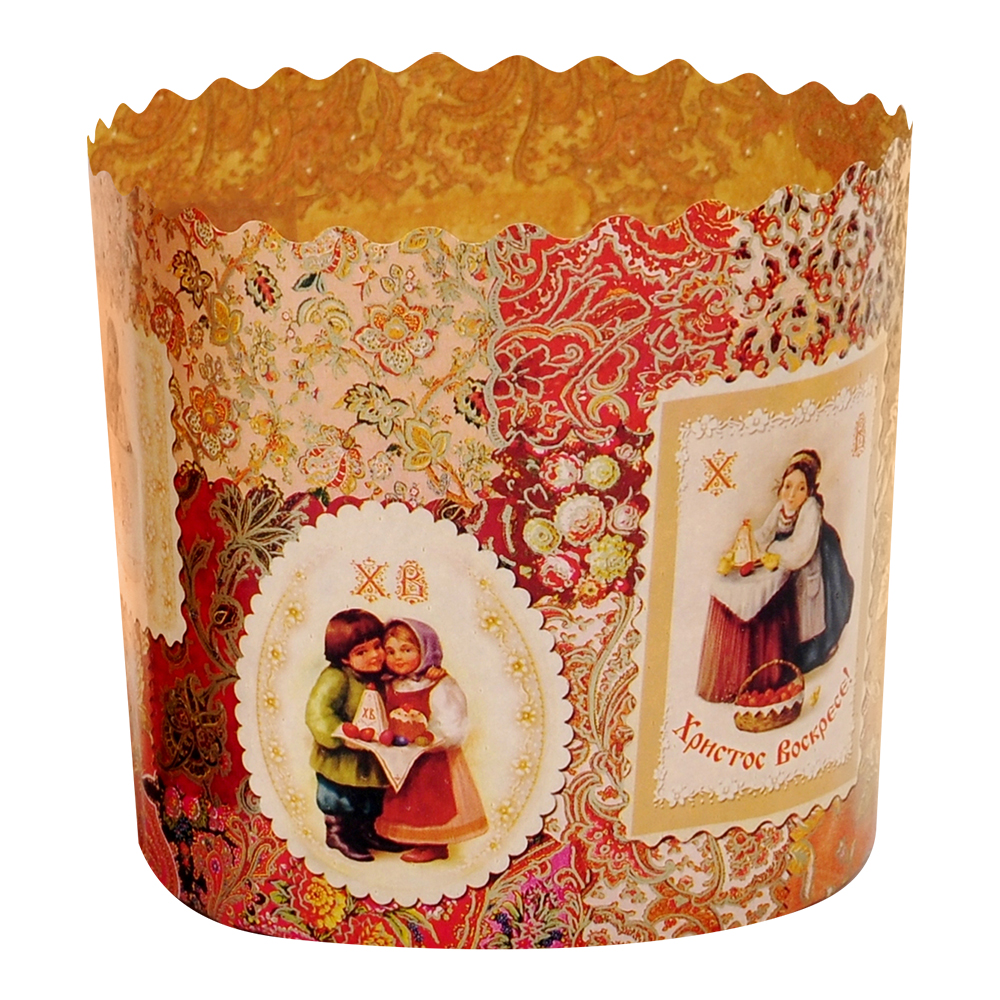 Форма для выпечки бумажная Ретро Зайцы 70*85 мм