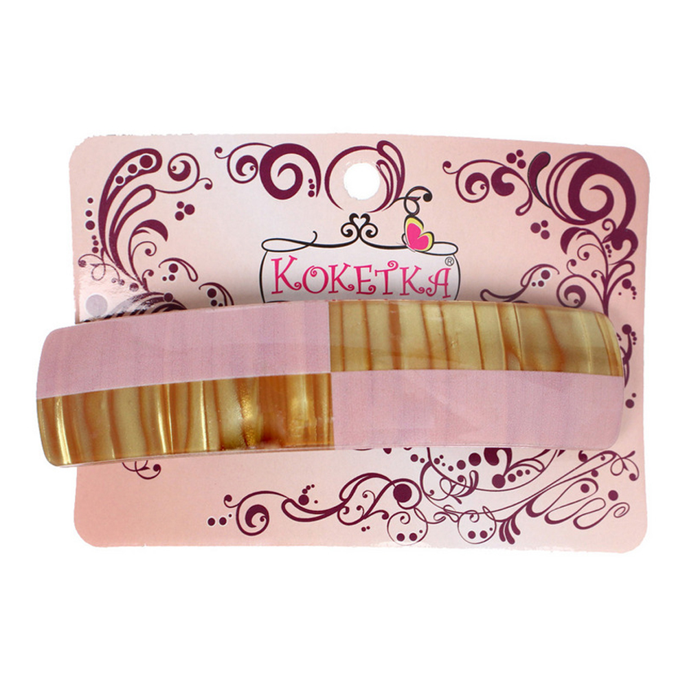 картинка Заколка-автомат для волос 656-215 Эклер, Тайра, форма прямоугольная, 10,5*3см, в ассортименте 