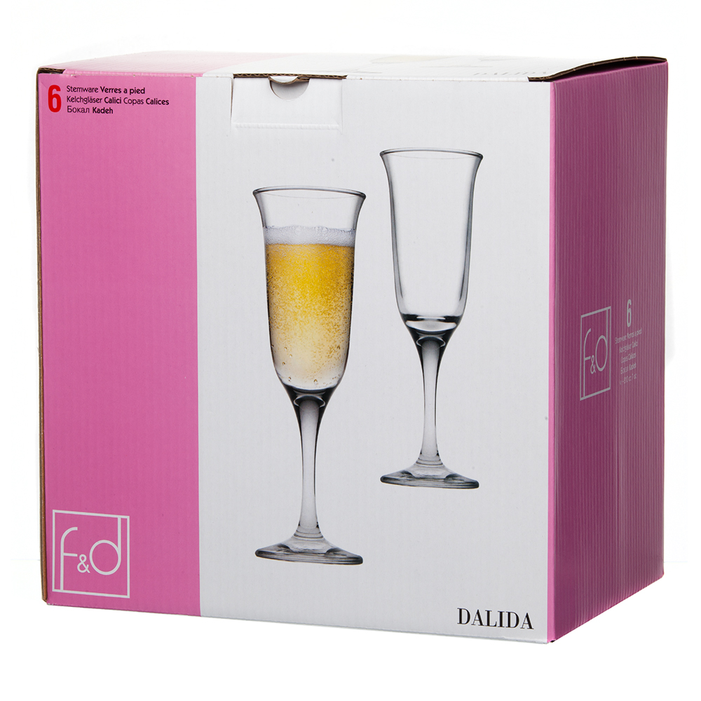 Набор фужеров Далида 440883BFD F&D, стекло, 210 мл, 6 шт