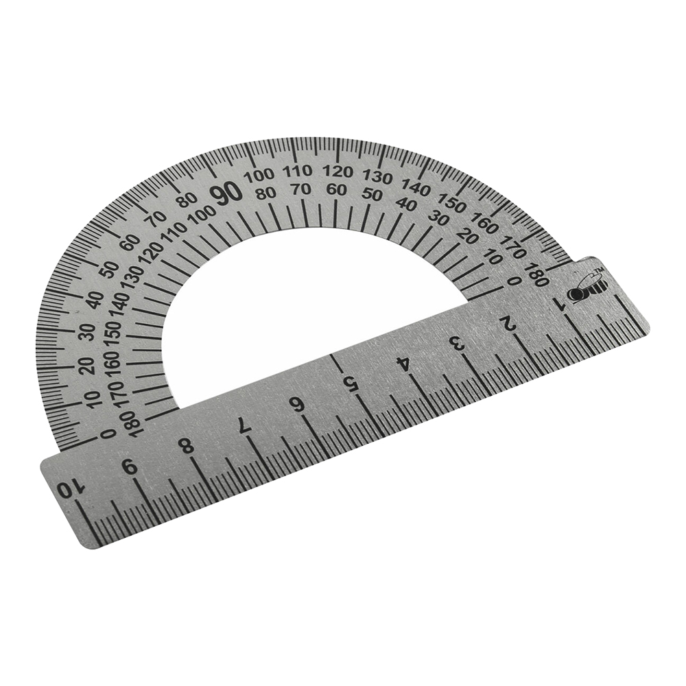 Транспортир Пифагор 210637 металлический, 10см