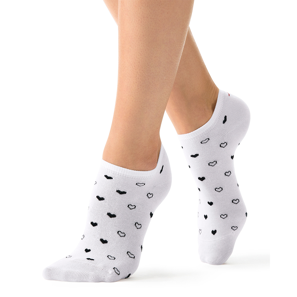 Носки женские Minimi MINI TREND 4206 укороченные с сердечками, размер 39-41, Bianco