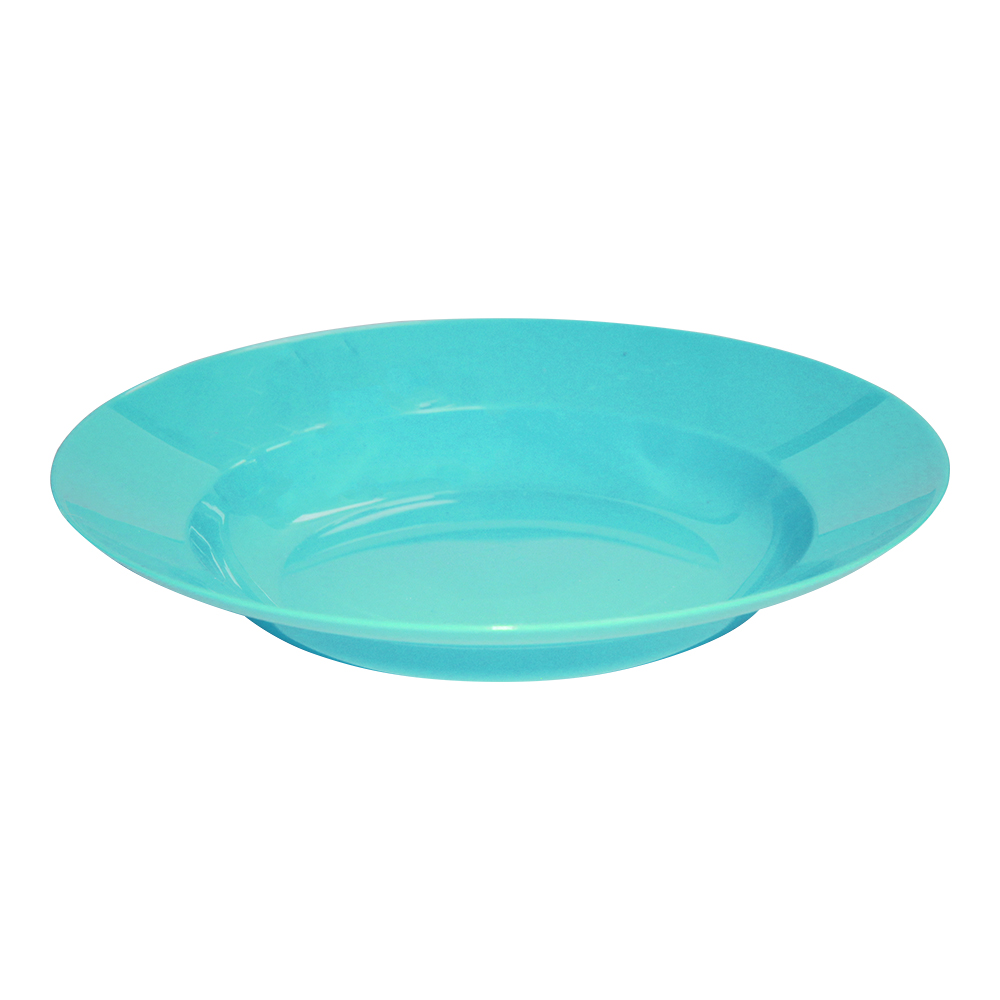 Набор детских плоских тарелок Е-836/6 пластик, 15,5 см, набор 6 шт, голубой