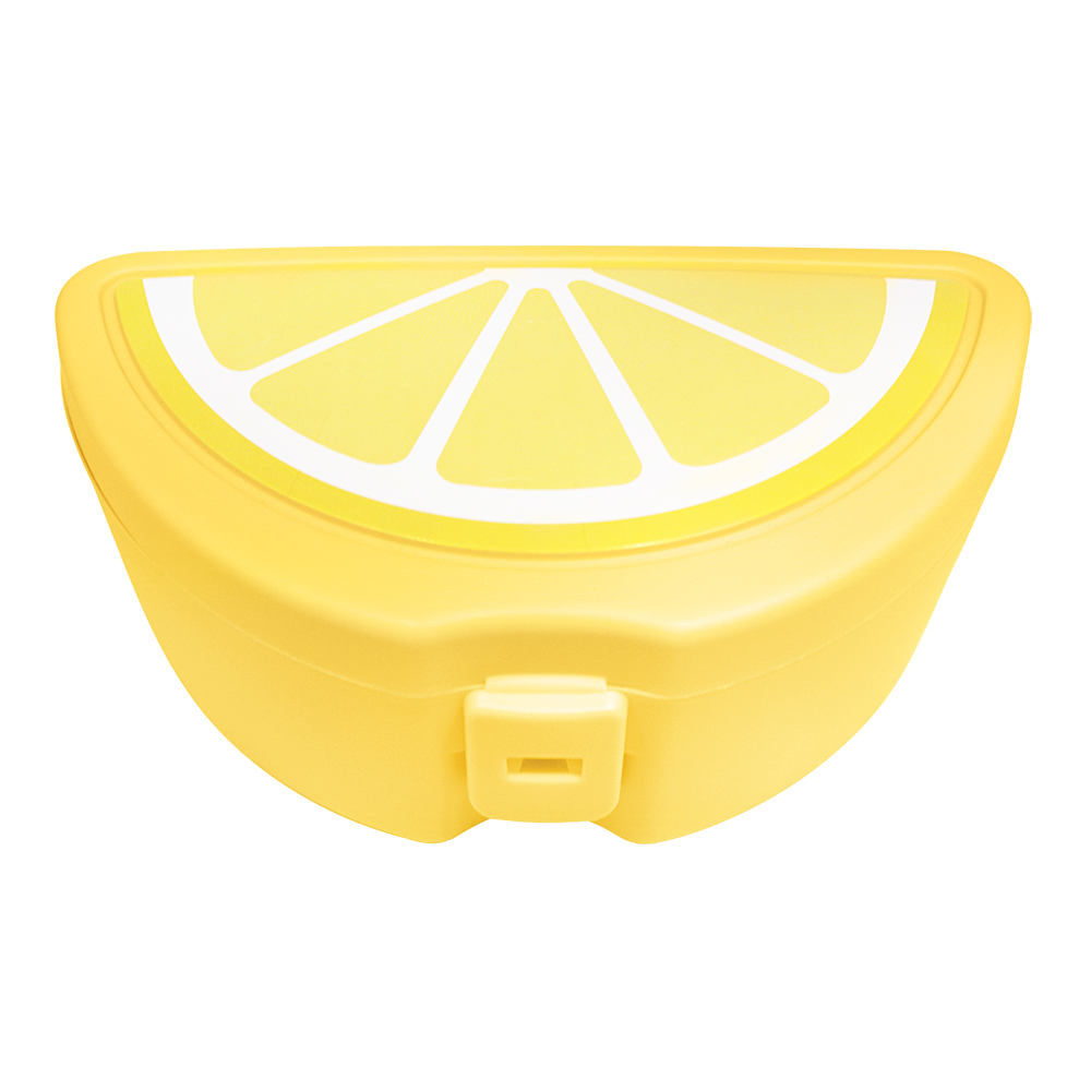 картинка Контейнер пластиковый G-498-L Ланч бокс с ложкой и вилкой, сополимер полипропилена, Лимон 