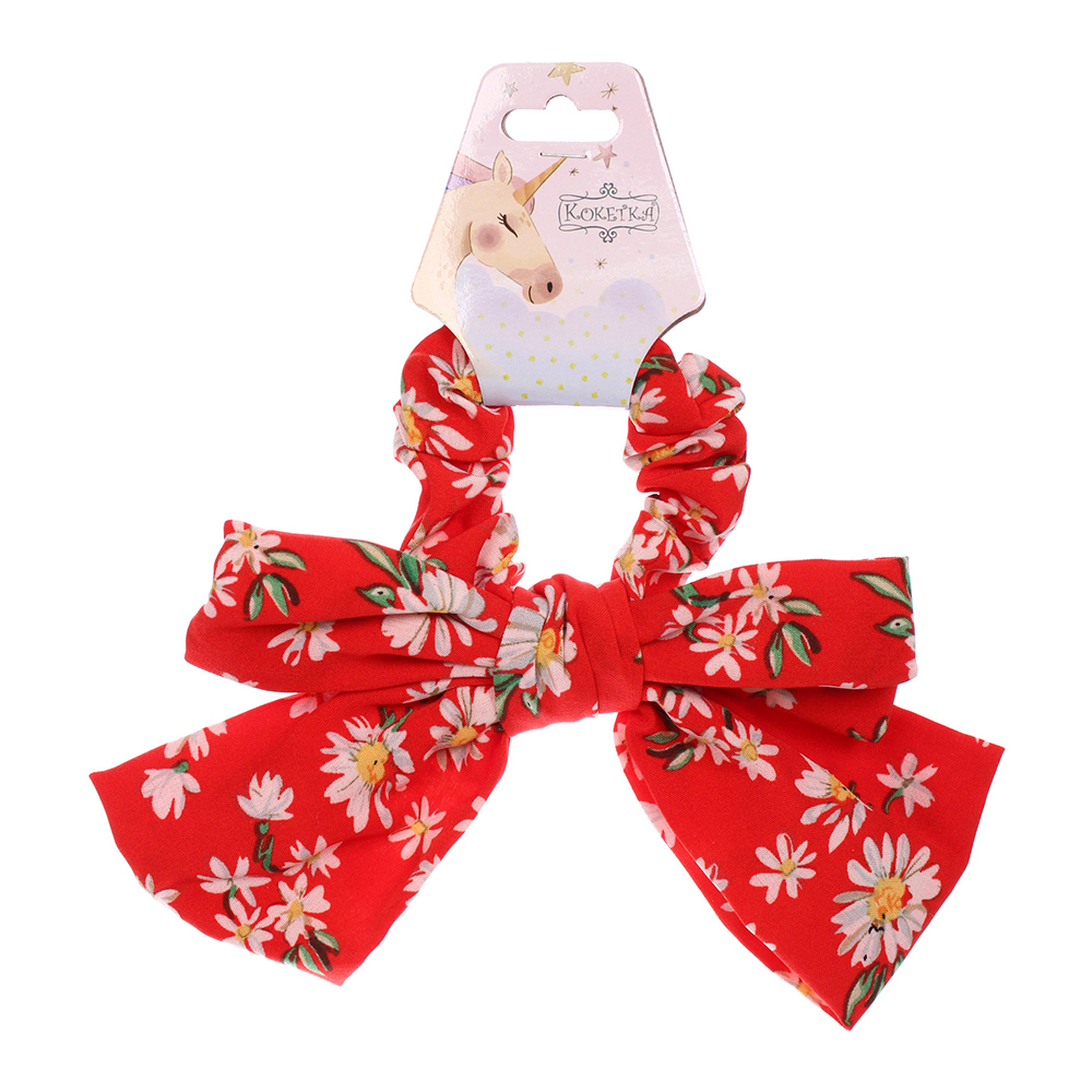 картинка Резинка для волос 687-382 Персея, ромашки d-8см, микс 