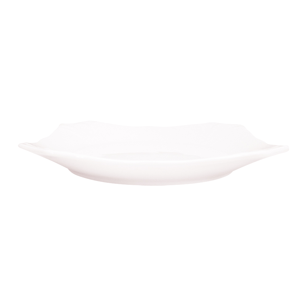 Тарелка квадратная TKDO-07 плоская 25 см, керамика, белая