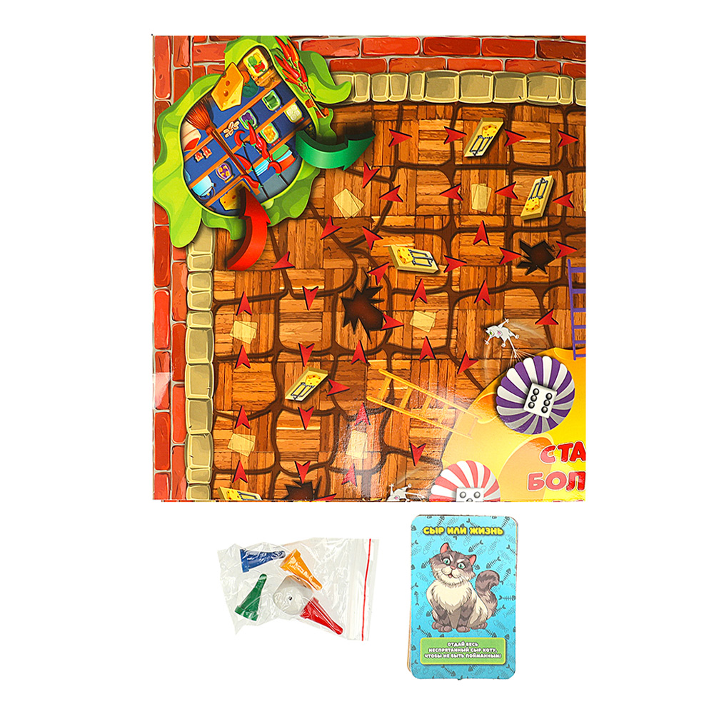 картинка Настольная игра 5190 игра-ходилка, Мыши против кота 