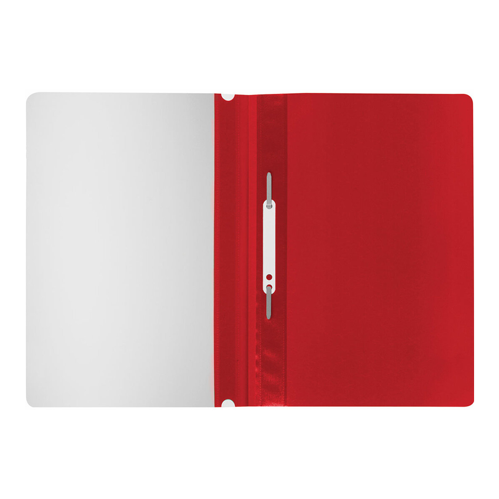 Скоросшиватель пластиковый Staff 225729 А4, 100/120 мкм, красный